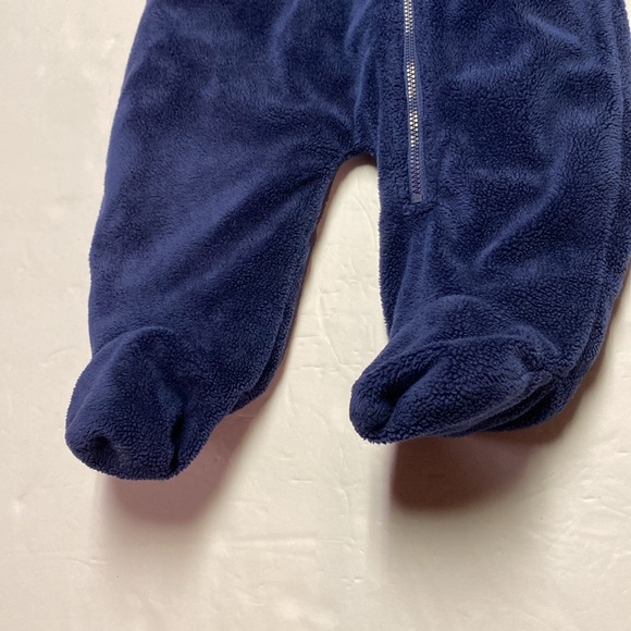 US. Polo Assn. Infant Snowsuit Blue 6-9M Baby Bunting Snowsuit Feet Zip Up Hood - Picture 8 of 9